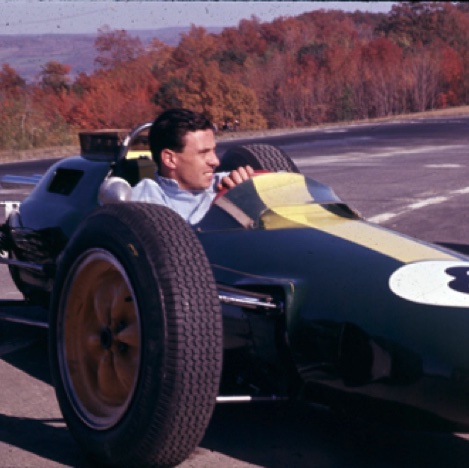 Jim et la Lotus 25 à Watkins Glen aux Etas Unis